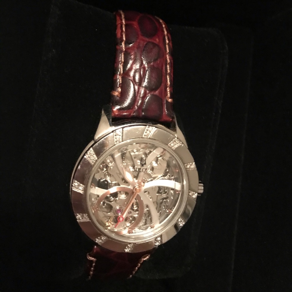 Women watch Bulova Swiss made with diamonds